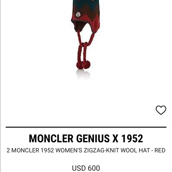 MONCLER GENIUS 2 1952 Zigzag Wool Hat - Picture 2 of 10